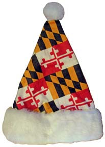 Maryland Flag Santa Hat