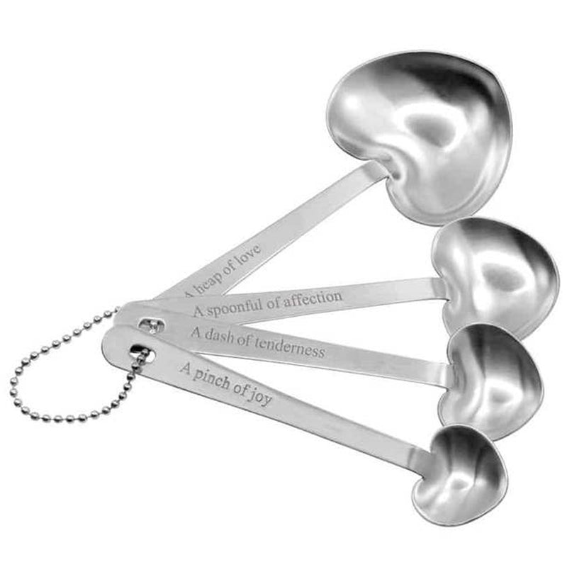 Heart Shaped Measuring Spoons Set of 4