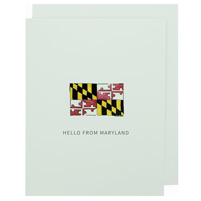 Hello From Maryland (Flag) Note Card
