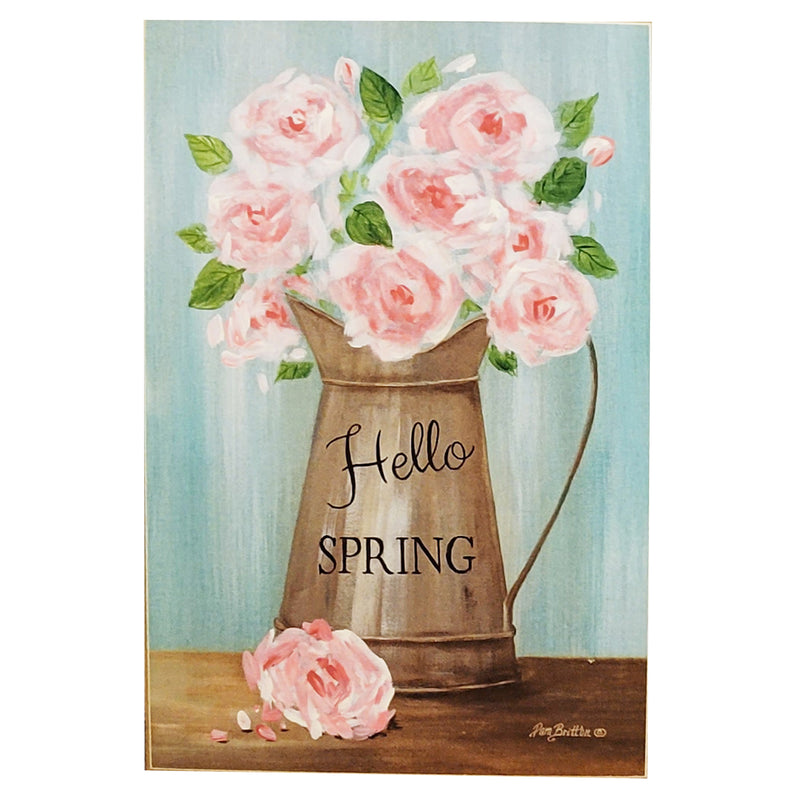 Print Block - Hello Spring (Roses/Flowers)