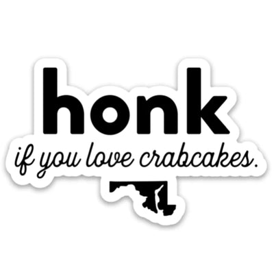 Honk If You Love Crabcakes Vinyl Sticker