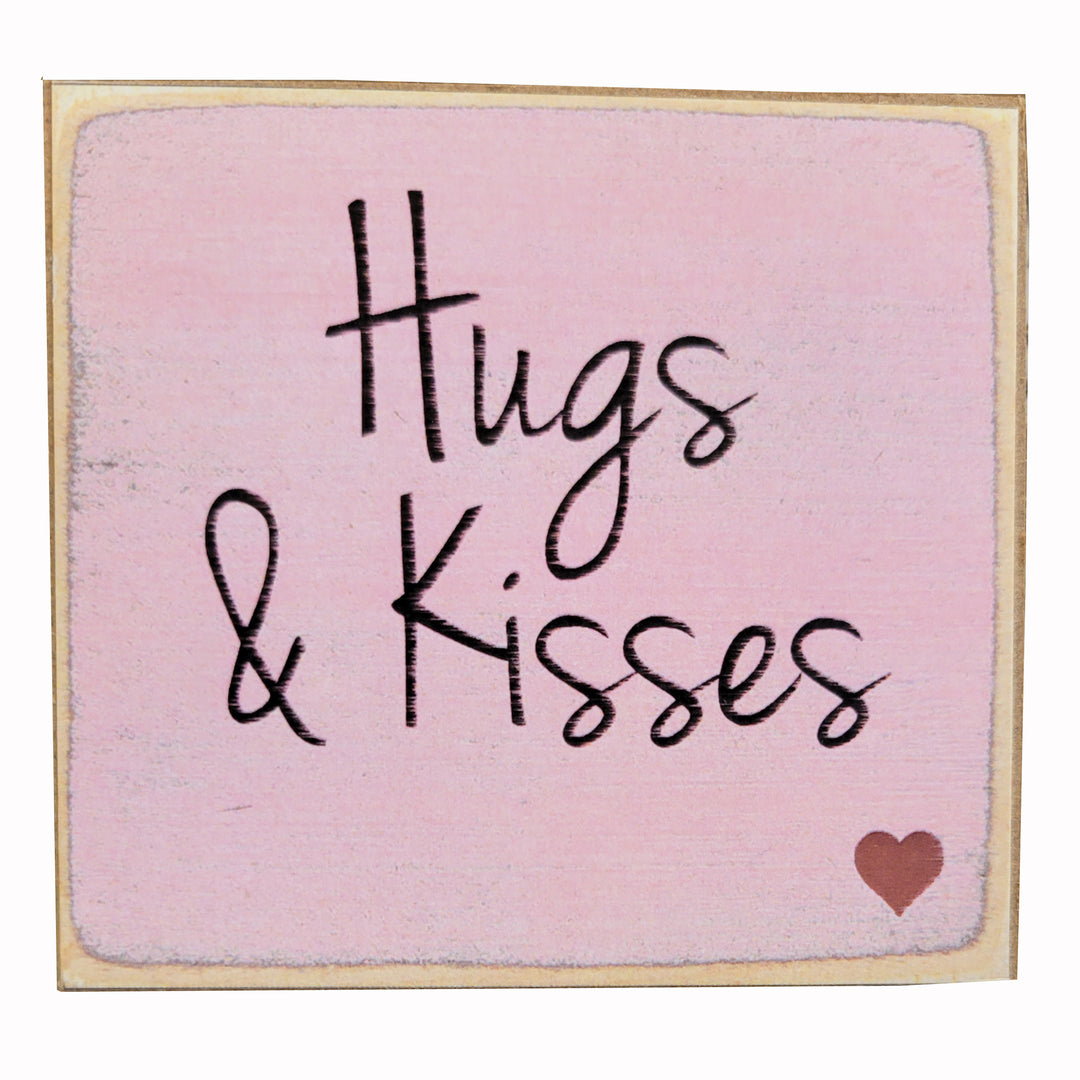 Print Block - Hugs &amp; Kisses (heart)