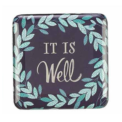 It Is Well Square Magnet
