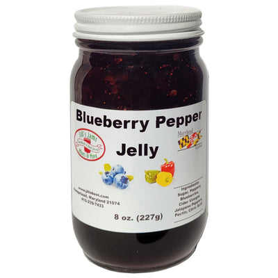 jill's blueberry pepper jelly 8oz. jar