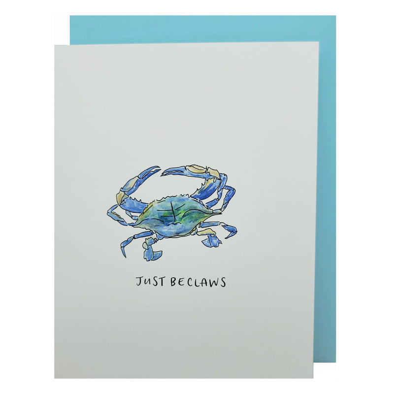 Just Beclaws Blue Crab Note Card