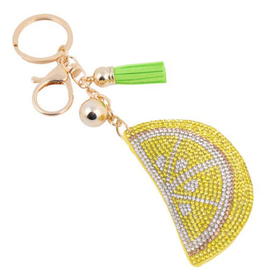 Crystal Keychain Lemon Slice