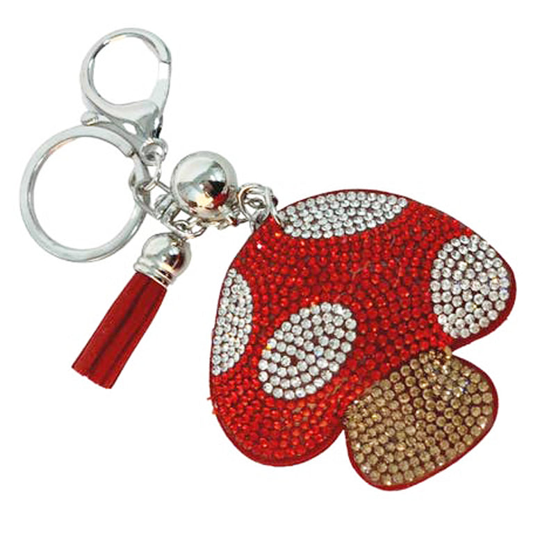 Crystal Keychain Red Mushroom