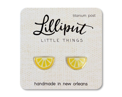 Lemon Wedge Lilliput Earrings