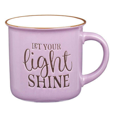 Let Your Light Shine Lavender Camp Style Coffee Mug