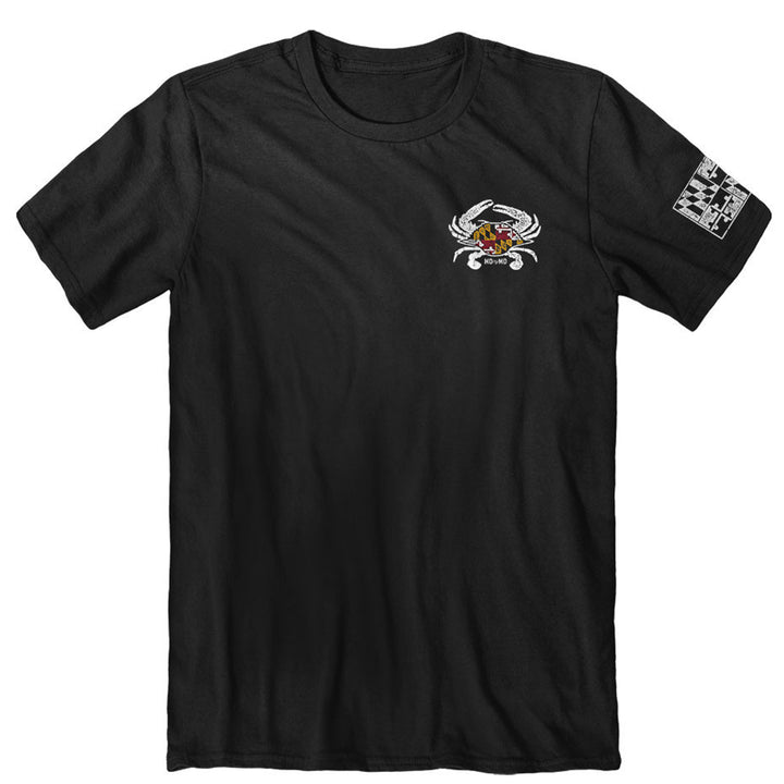 Maryland Flag and USA Flag Statement T-Shirt (front)