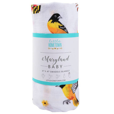 Maryland Baby Swaddle Muslin Receiving Blanket