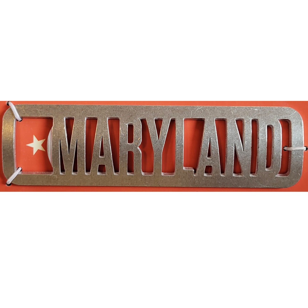 Maryland Laser Cut Bottle Opener - Aluminum