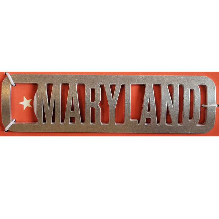 Maryland Laser Cut Bottle Opener - Aluminum