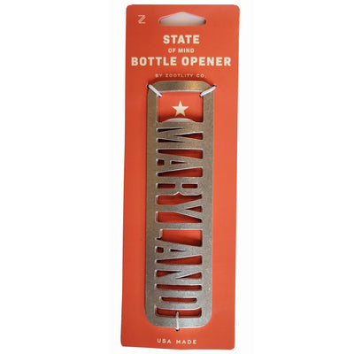 Maryland Laser Cut Bottle Opener - Aluminum Packaging