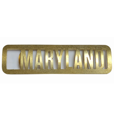 Maryland Laser Cut Bottle Opener - Brass