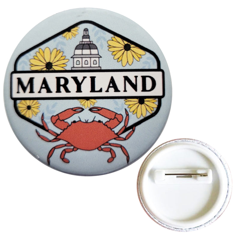 Maryland State Capital Small Button / Badge