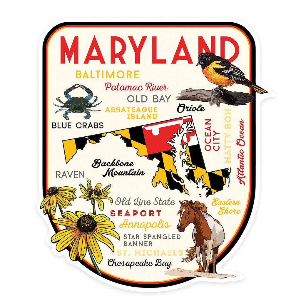 Buy Orioles Maryland Flag - Die cut stickers - StickerApp