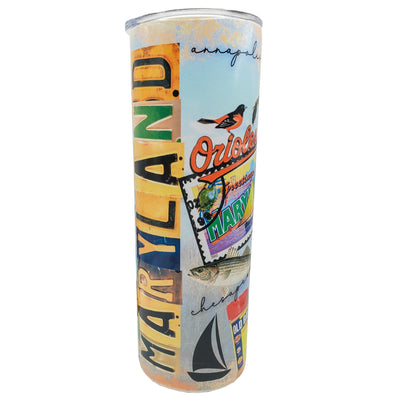 Maryland Collage 20oz Stainless Steel Skinny Tumbler