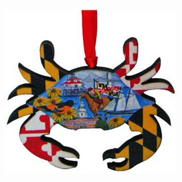 Maryland Crab Collage Ornament