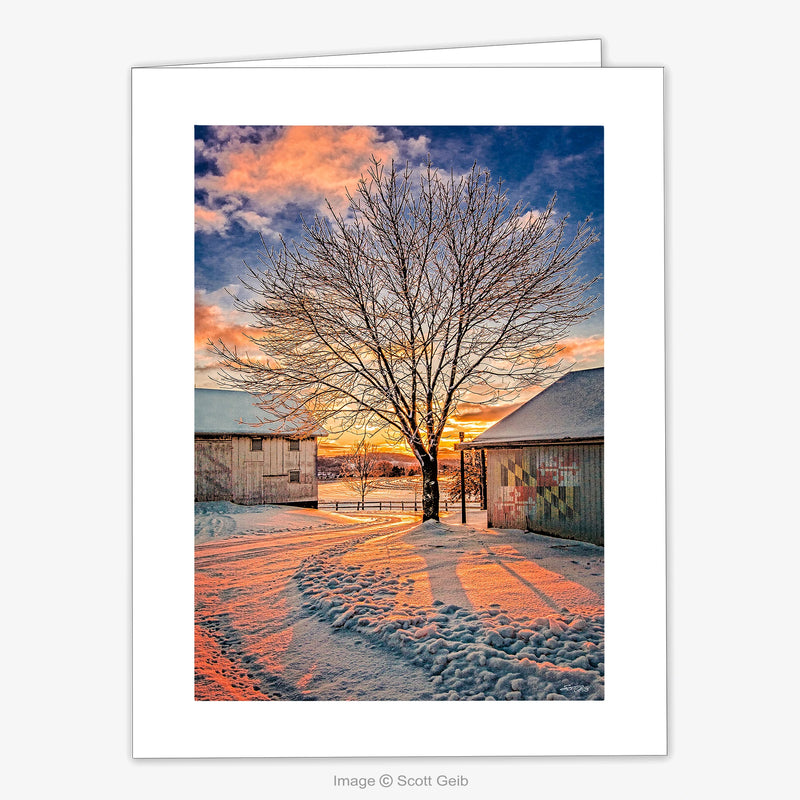 Maryland Flag Barn Solstice Note Card