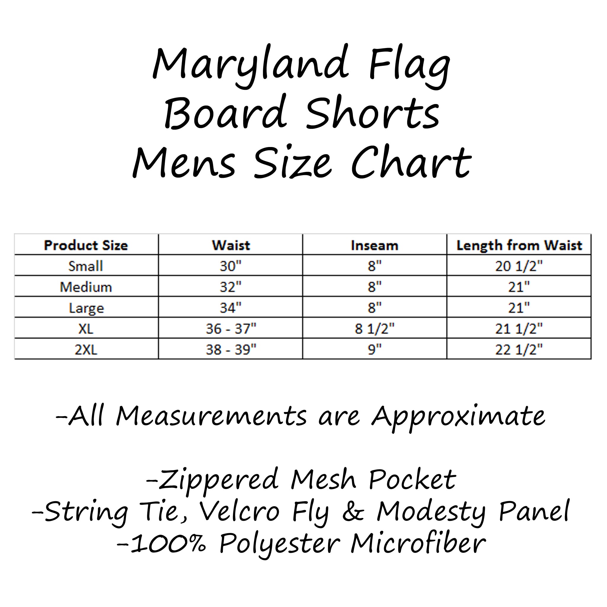Maryland Flag Board Shorts – The Maryland Store