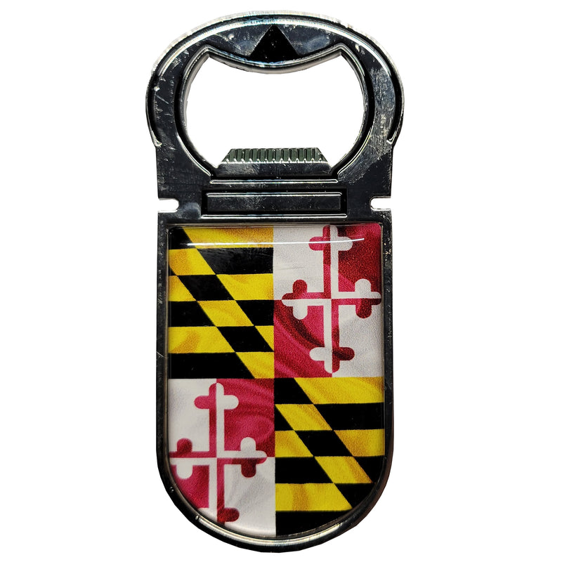 Maryland Flag Bottle Opener Magnet