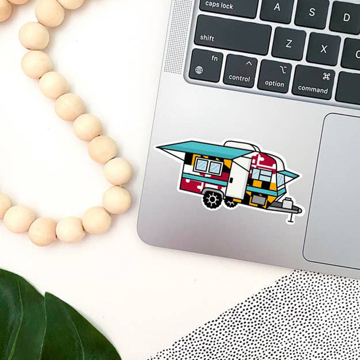 Maryland Flag Camper Vinyl Sticker