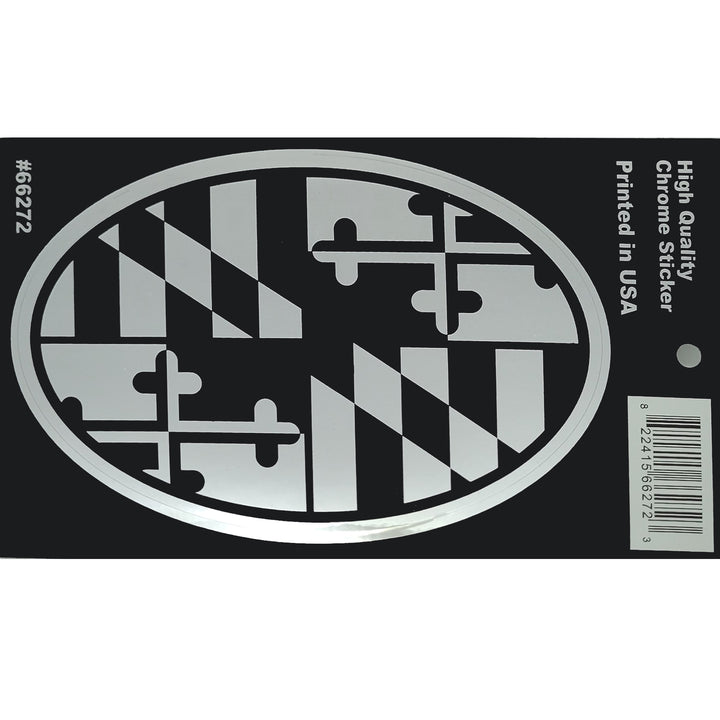 Maryland Flag Chrome (Reflective) Euro Sticker Sheet