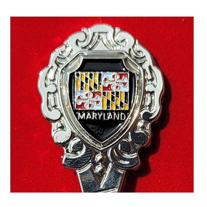 Maryland Flag Souvenir Tea Spoon Closeup