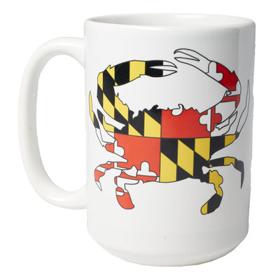 Maryland Flag Crab White Coffee Mug