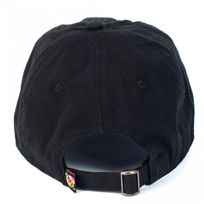 Maryland Flag Crab Black Low Profile Baseball Hat (back)