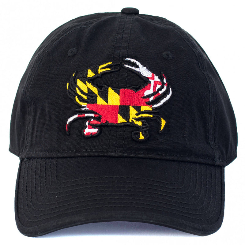 Maryland Flag Crab Black Low Profile Baseball Hat