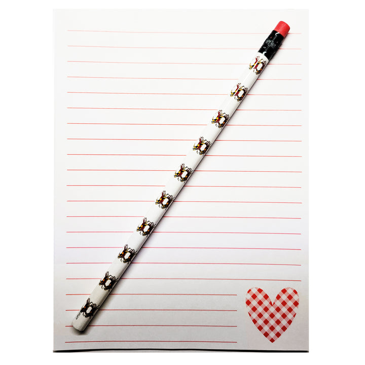 maryland flag crab white pencil on notepad