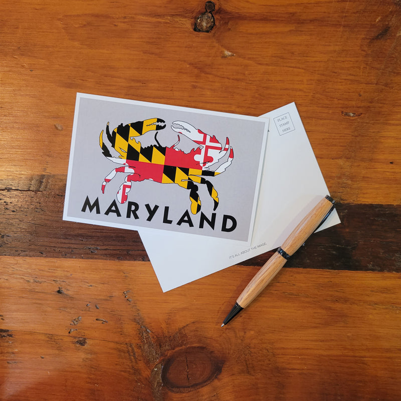 Postcard - Maryland Flag Crab (scene)