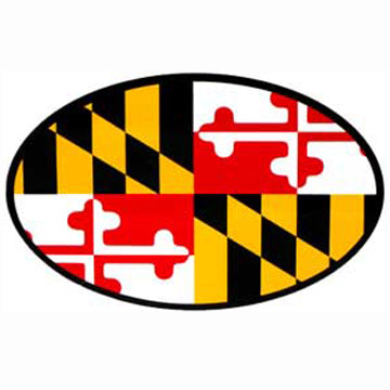 Maryland Flag Euro Sticker