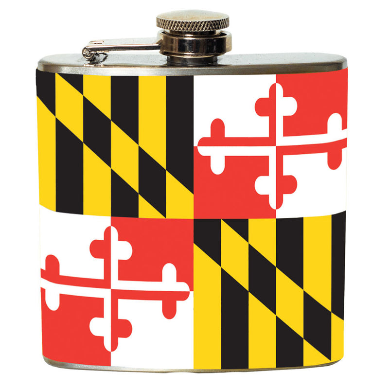 Maryland Flag Stanless Steel Flask