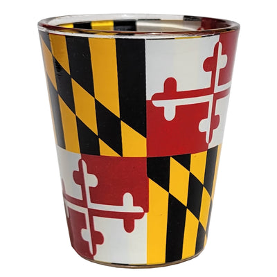 Maryland Flag Full Wrap Shot Glass