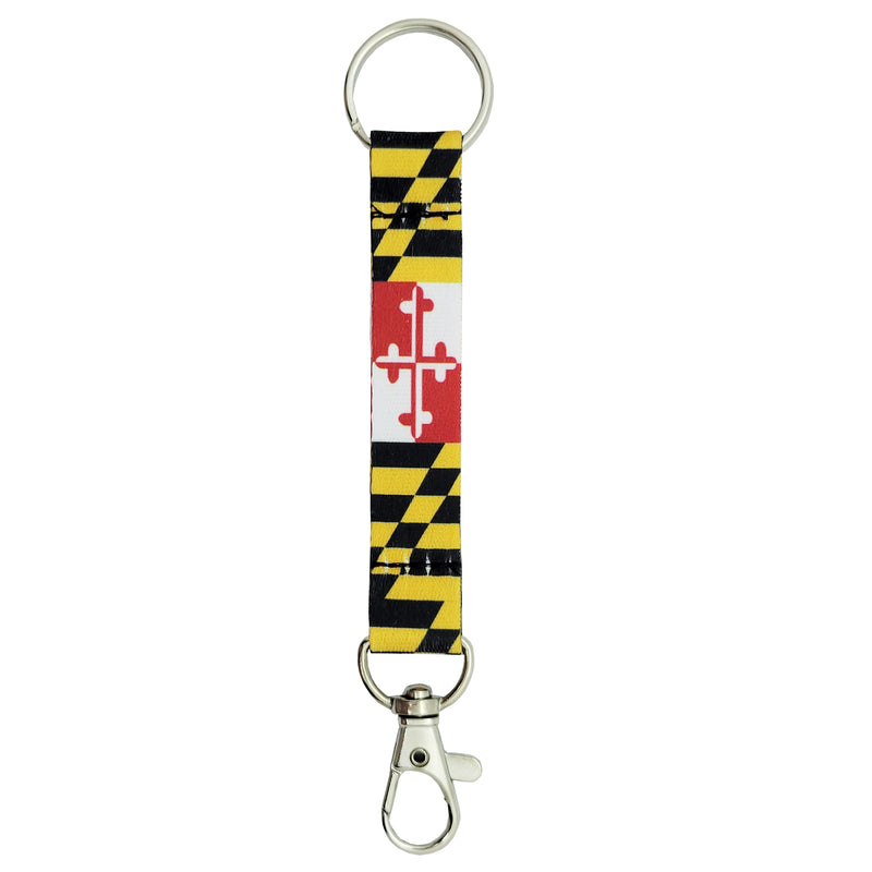 Maryland Flag Crab Key Ring Mini Lanyard