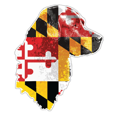 Maryland Flag Lab Dog Sticker