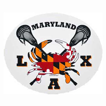 Maryland Lax (Lacrosse) Flag Crab Sticker