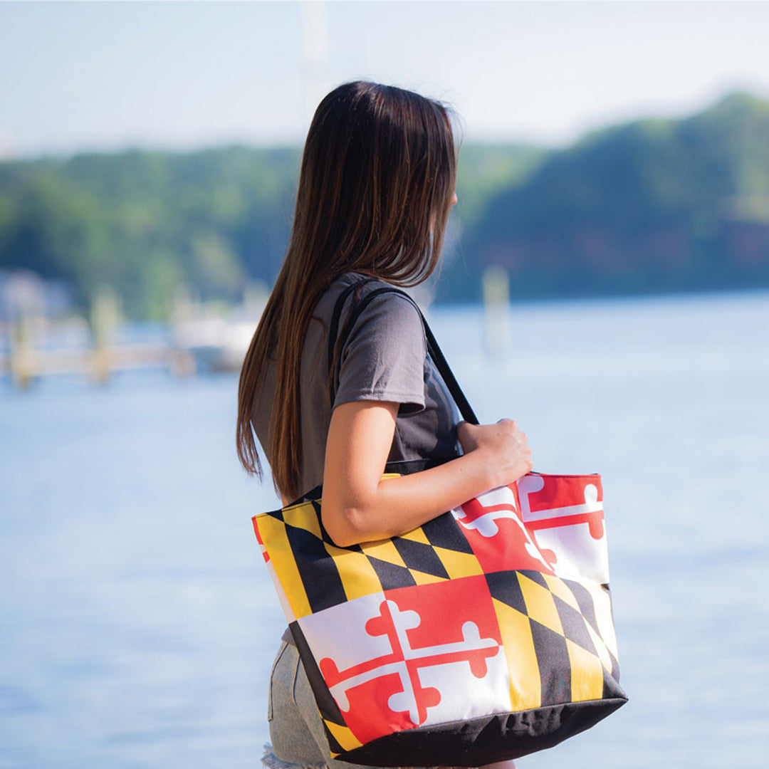 Maryland Flag Perfect Large Totebag Model