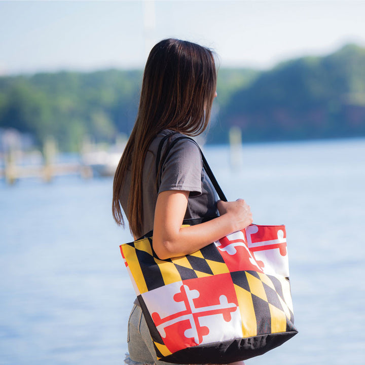 Maryland Flag Perfect Large Totebag Model