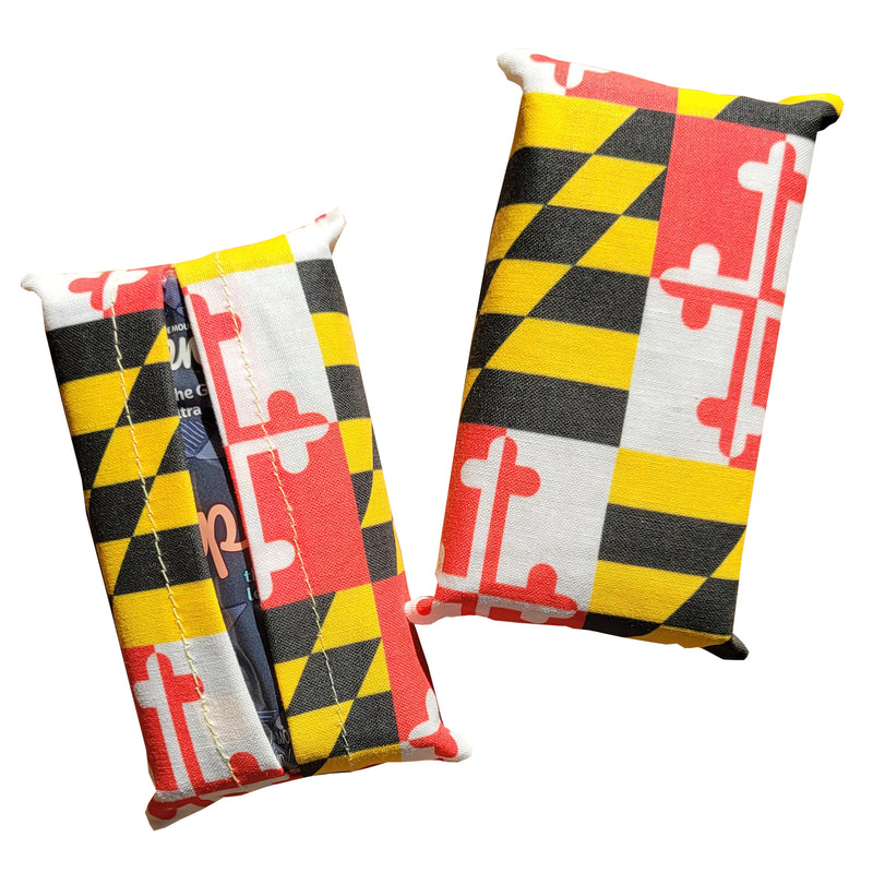 Maryland Flag Fabric Pocket Tissue Pack Holder