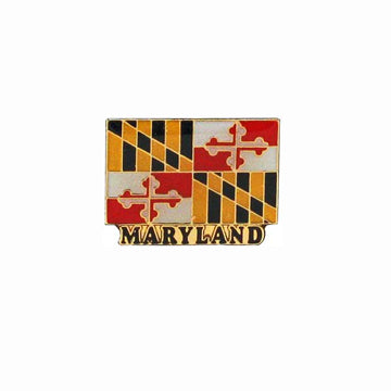 Maryland Flag Rectangular Tack Pin
