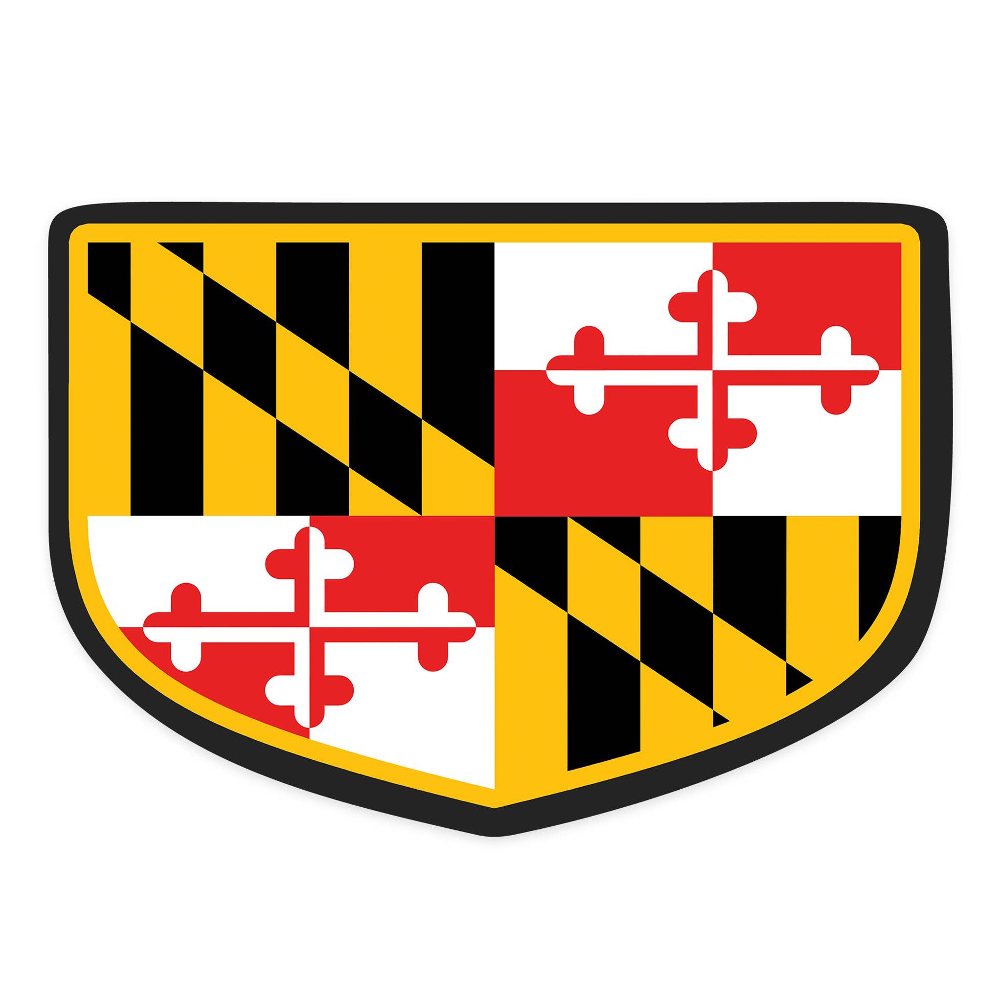 Maryland Flag Shield Shaped Die-Cut Sticker – The Maryland Store