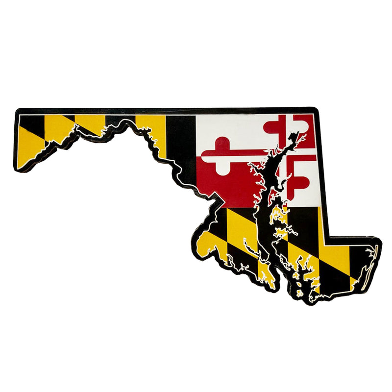 Maryland Flag State Shaped Magnet