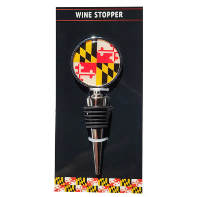 Maryland Flag Tall Wine Stopper Packaging