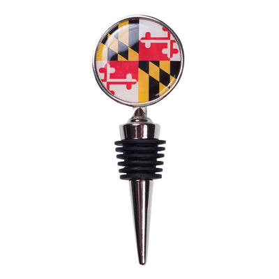 Maryland Flag Tall Wine Stopper
