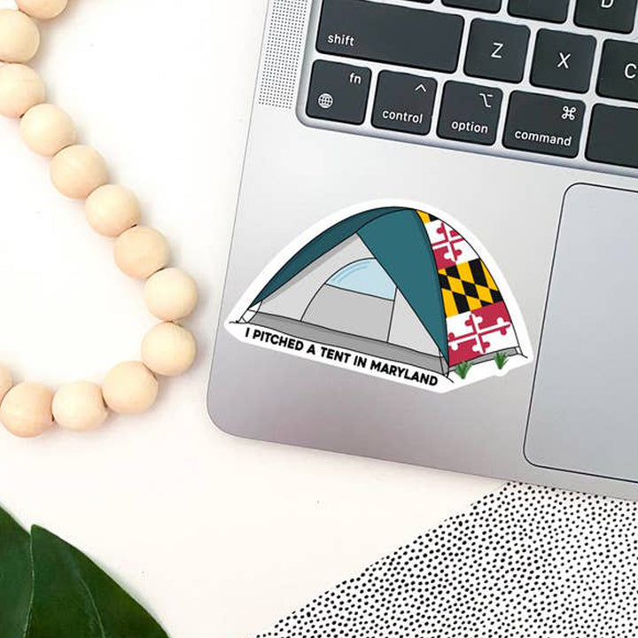 Maryland Flag Tent Vinyl Sticker