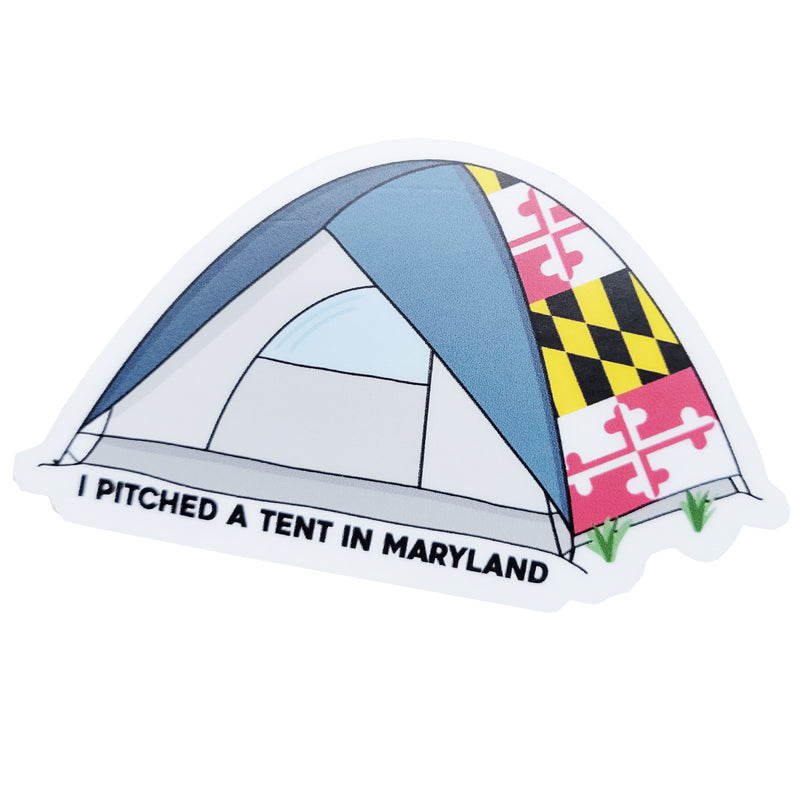 Maryland Flag Tent Vinyl Sticker